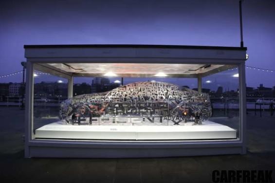 Jaguar XE Word Cloud Sculpture Debuts at London Design Museum