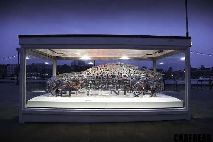 Jaguar XE Word Cloud Sculpture Debuts at London Design Museum
