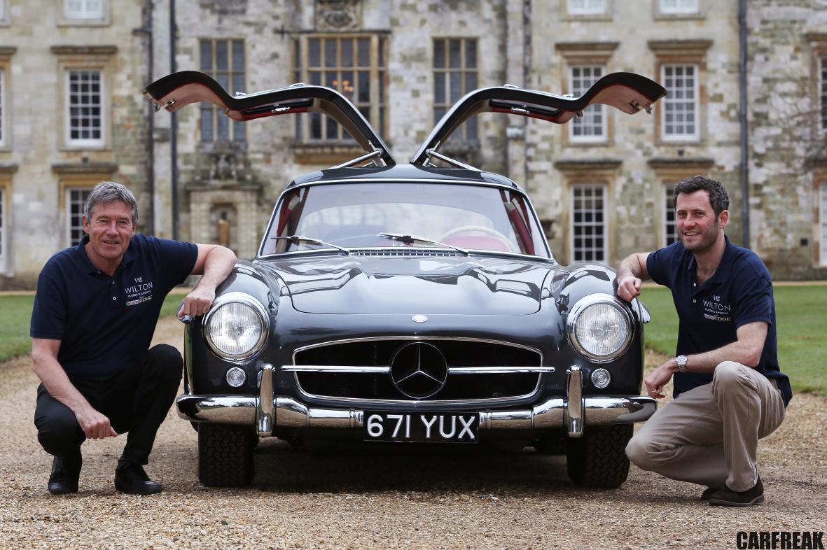 Tiff Needell and Lord Pembroke with Mercedes 300 SL Gullwing