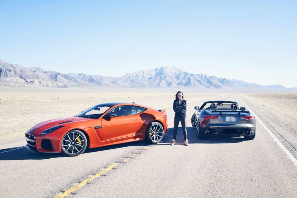 Michelle Rodriguez Jaguar F-TYPE SVR