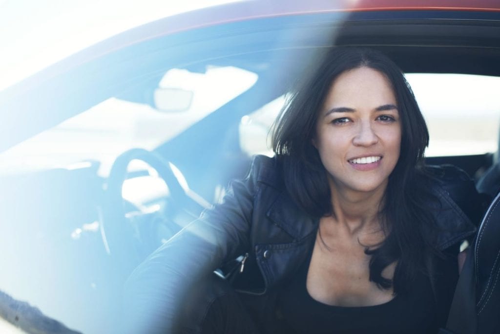Michelle Rodriguez Jaguar F-TYPE SVR