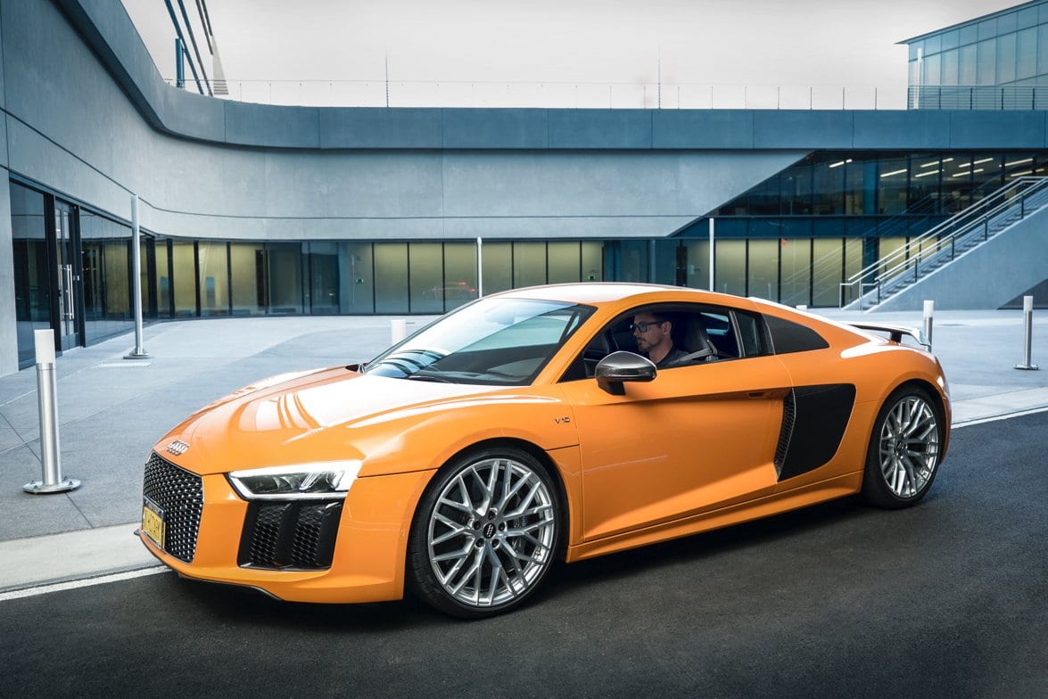 Robert Downey Jr In An Audi R8 V10 plus Coupe
