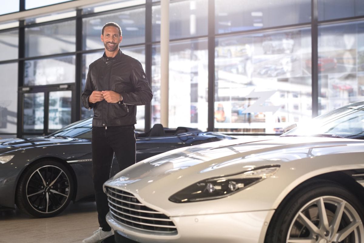 Rio Ferdinand joins the Aston Martin squad