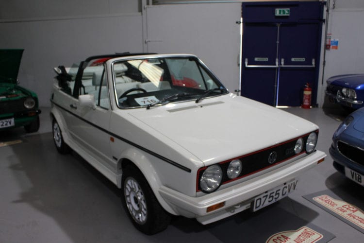 A Golf GTi convertible, previously owned by Sir David Jason OBE, was hotly contested and eventually sold for £17,820.
